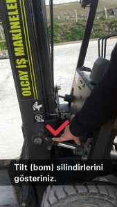 Tilt (bom) silindirlerini gösteriniz
