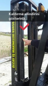 Kaldırma silindirini gösteriniz.